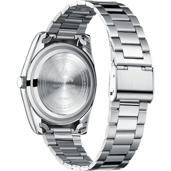 ⚡silver Blue Men Waterproof Analog Quartz Watch Men's Wrist with Date Luminous - Picture 2 of 14